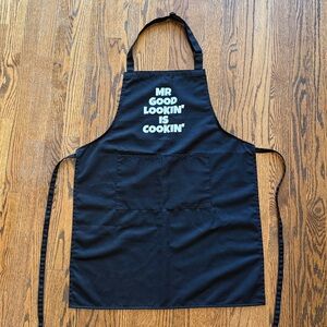 Amazon Mr. Good Looking is Cooking Black White Adjustable Cooking Baking Apron
